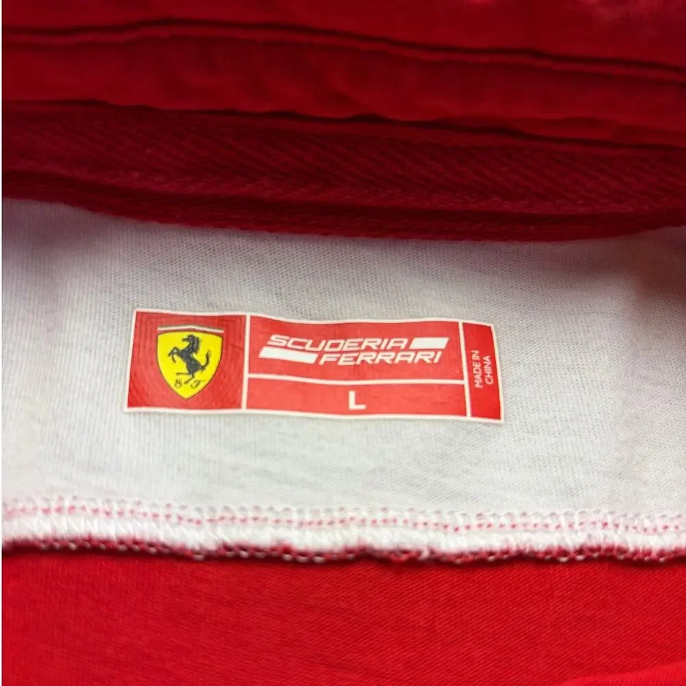 Scuderia Ferrari Polo Shirt Red Short Sleeve Logo Men's Size Large Formula 1 - Picture 3 of 6